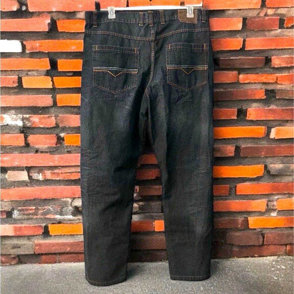 MECCA Apparel Jeans Dark Wash Denim Y2K Skate Hip Hop Grunge Men 42 x 32 Vintage